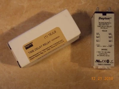 Dayton 1EJL9 Time Delay Relay 8 Pin 5a DPDT 24v New Free Shipping ! - Image 1 of 3