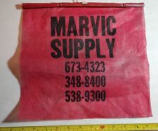 Vintage Marvic Supply Advertising Banner Sign