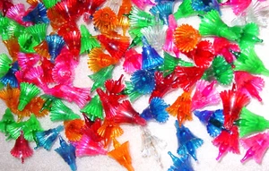 100 Vintage Christmas Mini Midget Light Bulb Reflector caps covers Flower Lot - Picture 1 of 13