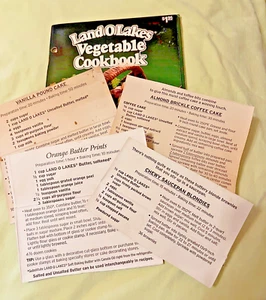 Vintage Land O Lakes Vegetable Cookbook + Clipped Butter Box Recipes 80s - Bild 1 von 18