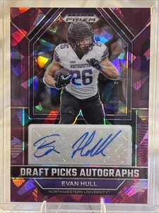Evan Hull 2023 Panini Prizm Draft Picks Autographs Purple Ice /99 Northwestern - Picture 1 of 4