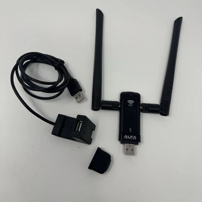 Alfa AWUS036AC AC1200 Dual-Band USB 3.0 WiFi Adapter 300Mbps/867Mbps High Gain - Image 1 of 4
