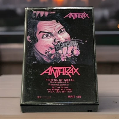 ANTHRAX Fistful Of Metal - Cassette Tape Megaforce MRIT 469 - Image 1 of 4