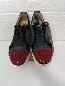 Christian Louboutin Multicolor velvet, suede And Patent Leather Spikes. Read Des - Picture 1 of 14