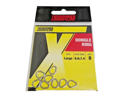 Tronixpro Dongle Ringe - massiver Edelstahl - 8 pro Packung