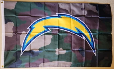 Los Angeles Chargers Woodland Camuflaje Bandera 3x5 con Ojales Fútbol NFL  Foto 1 de 2