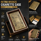 Retro Bronze Metal Cigarette Case Holder Box For King Size or 20