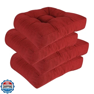 Paquete de 4 cojines para silla de patio RACE LEAF 17x17, espuma viscoelástica exterior  Foto 1 de 4