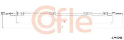 Câble de frein à main arrière droite 1.ME001 COFLE pour MERCEDES-BENZ VIANO - Photo 1/4