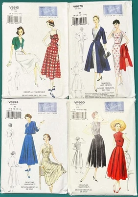 Lot of 4 Vogue Vintage Model Sewing Patterns for Ladies Mixed Sizes Uncut - Image 1 of 4