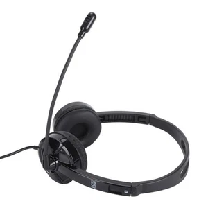 Telephone Headset Professional Noise Reduction Mic Mute Office Phone Headset CB - Afbeelding 1 van 24