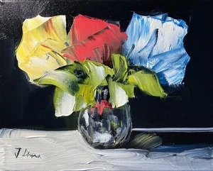 JOSE LIMA OIL PAINTING IMPRESSIONIST  ART COLLECTIBLE 8x10 - Picture 1 of 3