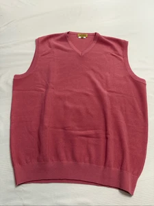 Paul Stuart Men’s Rose Pink Wool Vest Size Medium - Picture 1 of 6