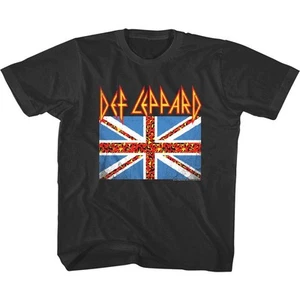 Def Leppard Leopard British Flag Kids T Shirt - Picture 1 of 2