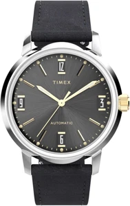 Timex Men's Marlin Automatic 40mm Watch - Black Strap Black Dial Stainless Steel - Picture 1 of 5