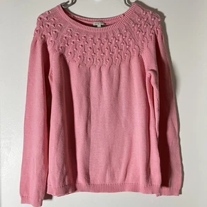 Talbots rosa Pullover Damen Größe M Preppy Strick Baumwolle - Bild 1 von 7