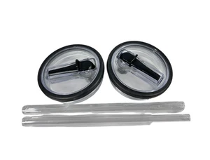 2 Pack Tumbler Lids with Straws – Spill-Proof Clear Replacement Lids for 20 oz - Picture 1 of 3