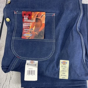 Dickies Herren 48x30 blau Baumwolle Denim Zimmermann Latzhose 83294NB - Bild 1 von 4