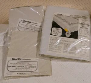 Mantel estampado vintage Bucilla ROSA VENECIANA con servilleta para bordar 60×90 - Imagen 1 de 11