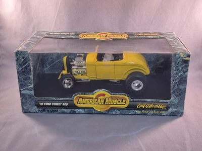 '32 福特 Street Rod 黄色 ERTL 收藏品美国肌肉 1996 年压铸 1: 18 — 第 1/4 张图片