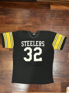 1970's Rawlings FRANCO HARRIS No. 32 PITTSBURGH STEELERS Football Jersey Large - Picture 1 of 8