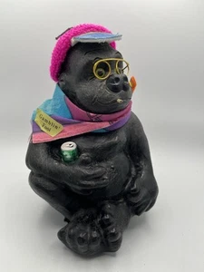 Gorilla Gambling Fool Candle Pop Art Smoking Dressed Glasses Drinking Funky - Picture 1 of 10