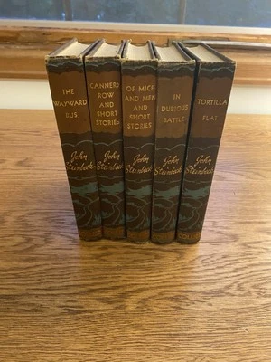 Vintage John Steinbeck Collier 1936-1945 Set Of 5 Classic Hardcover Books - Imagem 1 de 4