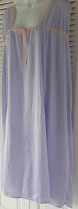 Ventura Purple Peach NIGHTGOWN Long SLEEVELESS  Plus 4X 66" BUST - Picture 1 of 5