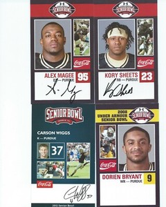 PURDUE SENIOR BOWL ROOKIE LOT CARSON WIGGS KORY SHEETS ALEX MAGEE DORIEN BRYANT