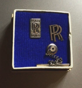 ROLLS ROYCE PRESENTATION LAPEL BADGE &TIE TACK- BOXED - 1960s UNUSED & STUNNING! - Picture 1 of 3