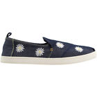 TOMS Alpargata Cupsole Embroidery Slip On  Womens Blue Sneakers Casual Shoes 100