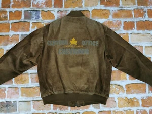 Chevignon Vintage Leather Jacket Travel Leads Suede Ontario Canada GR L Tip Top - Picture 1 of 10