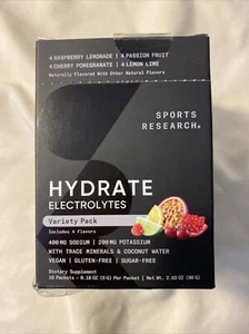 Sports Research Hydrate Electrolytes 16 Variety Pack Exp 05/26 - Picture 1 of 5