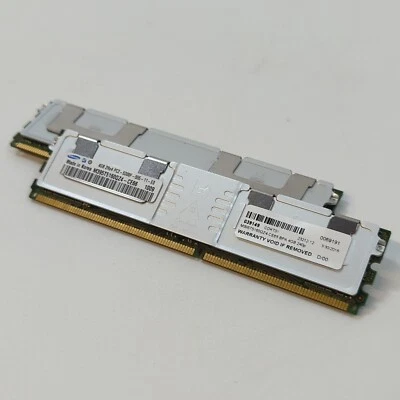 Samsung 2x 4GB (8GB total) PC2-5300F-555-11-E0 Server Memory DDR2 FB-DIMM - Image 1 of 3