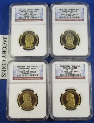 2011 S NGC PF69 PRESIDENTIAL DOLLAR COIN SET - Image 1 of 4