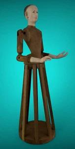 Manichino Devozione  Legno 50 cm Santa Interior design Barocco arte sacra - Imagen 1 de 11