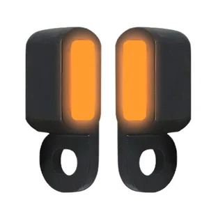 2PCS Mini Motorcycle Black LED Turn Signals Blinker Lights Dark Gray Colour - Picture 1 of 8