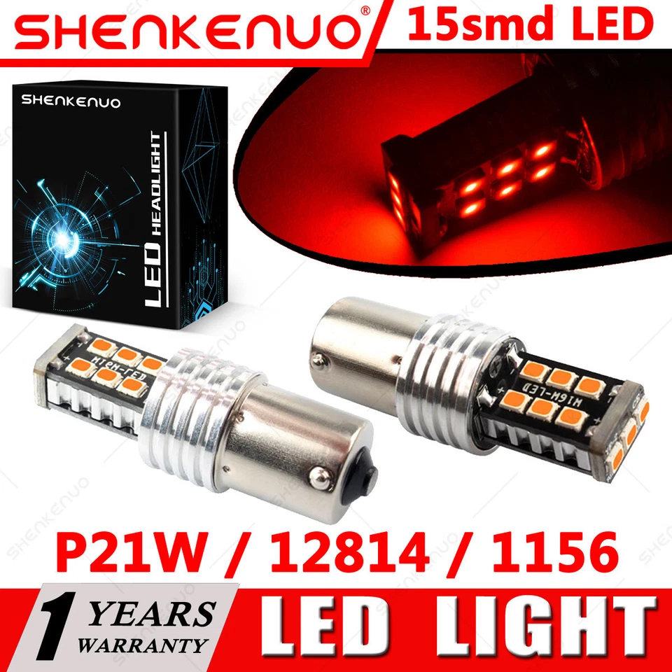 For BMW R1150RS R1150RT R1200RT - 2X P21W 12814 12821 LED Tail Stop Brake Lights Foto 1 de 4