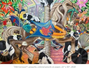 Original Kunstwerk "Altes Karussell" von Julia Kuznetsova - Bild 1 von 5