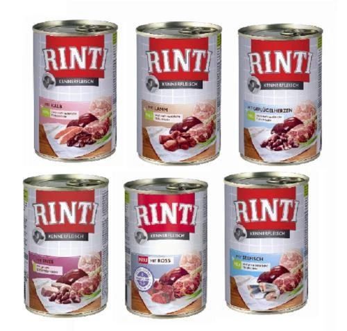 Rinti Kennerfleisch Dosen Mix 30 x 400g - max. 5 Sorten frei wählbar