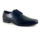 ASOS Mens UK 9 EU 43 Black Leather Lace Up Smart Formal Classic Derby Shoes
