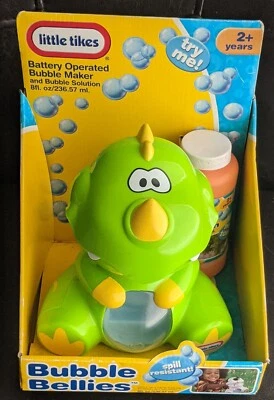 New Little Tikes BUBBLE BELLIES Green DRAGON Auto Bubble Blower Maker Machine - Image 1 of 2