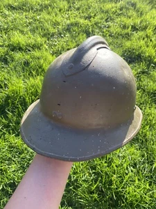 French WW1/WW2 Adrian Helmet - Picture 1 of 8