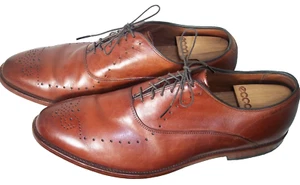 Allen Edmonds Weybridge 14 D Chili Brown Leather Brogue Oxford Shoes - Picture 1 of 8