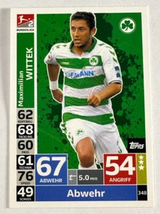 Topps Match Attax 2018/19 Bundesliga Greuther Fürth 348 Maximilian Wittek
