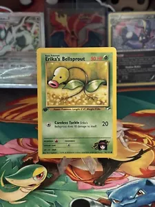 Pokémon JCC Erika's Bellsprout Gimnasio Héroes 76/132 Primera Edición Regular Común - Imagen 1 de 2