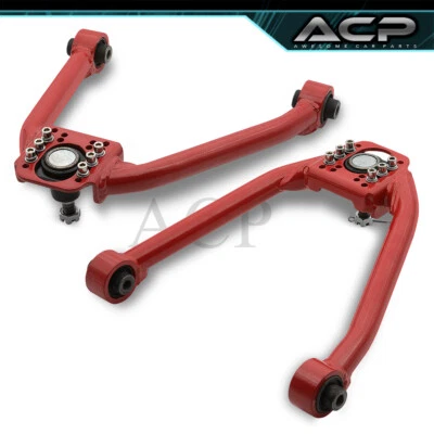 Para 03-09 350Z Z33 / G35 VQ35 Rojo Delantero Superior Acero Brazos en A Kit de inclinación ajustable Foto 1 de 3