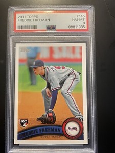 2011 Topps Freddie Freeman #145 Rookie RC PSA 8