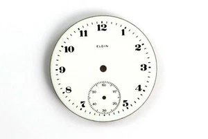 6S Elgin Pocket Watch Porcelain Dial 1064 - Picture 1 of 2