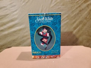 Disney Christmas Ornament Enesco "Merry Little Two-Step" Snow White Dopey - Picture 1 of 5